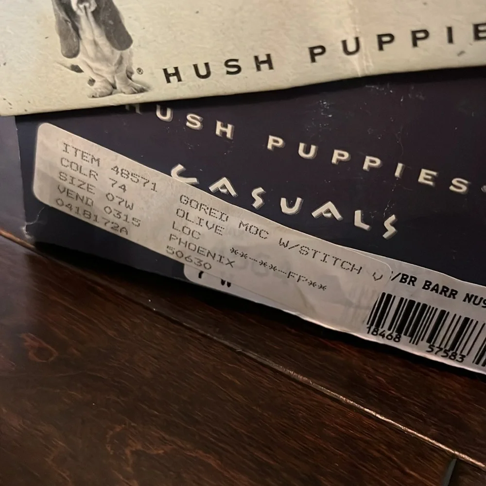 Hush Puppies Olive leather loafer NIB 7